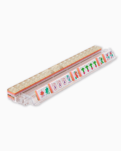 Mahjong playing tiles in a pearlescent colorway