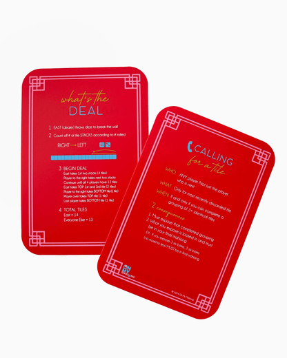 Red shufflers for mixing mahjong tiles