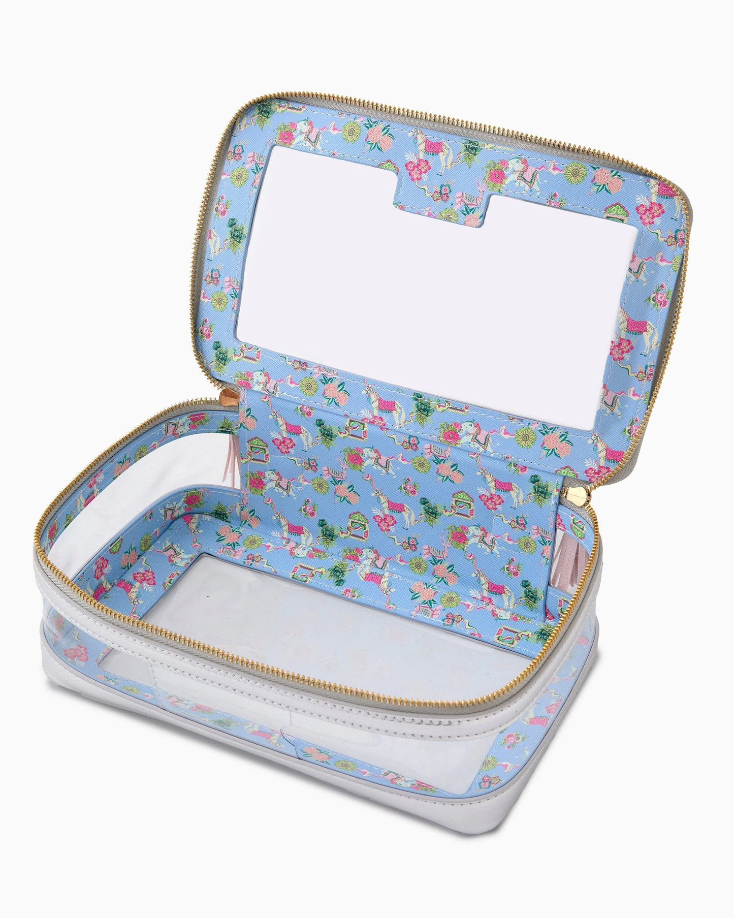 Mahjong tile storage bag in silver