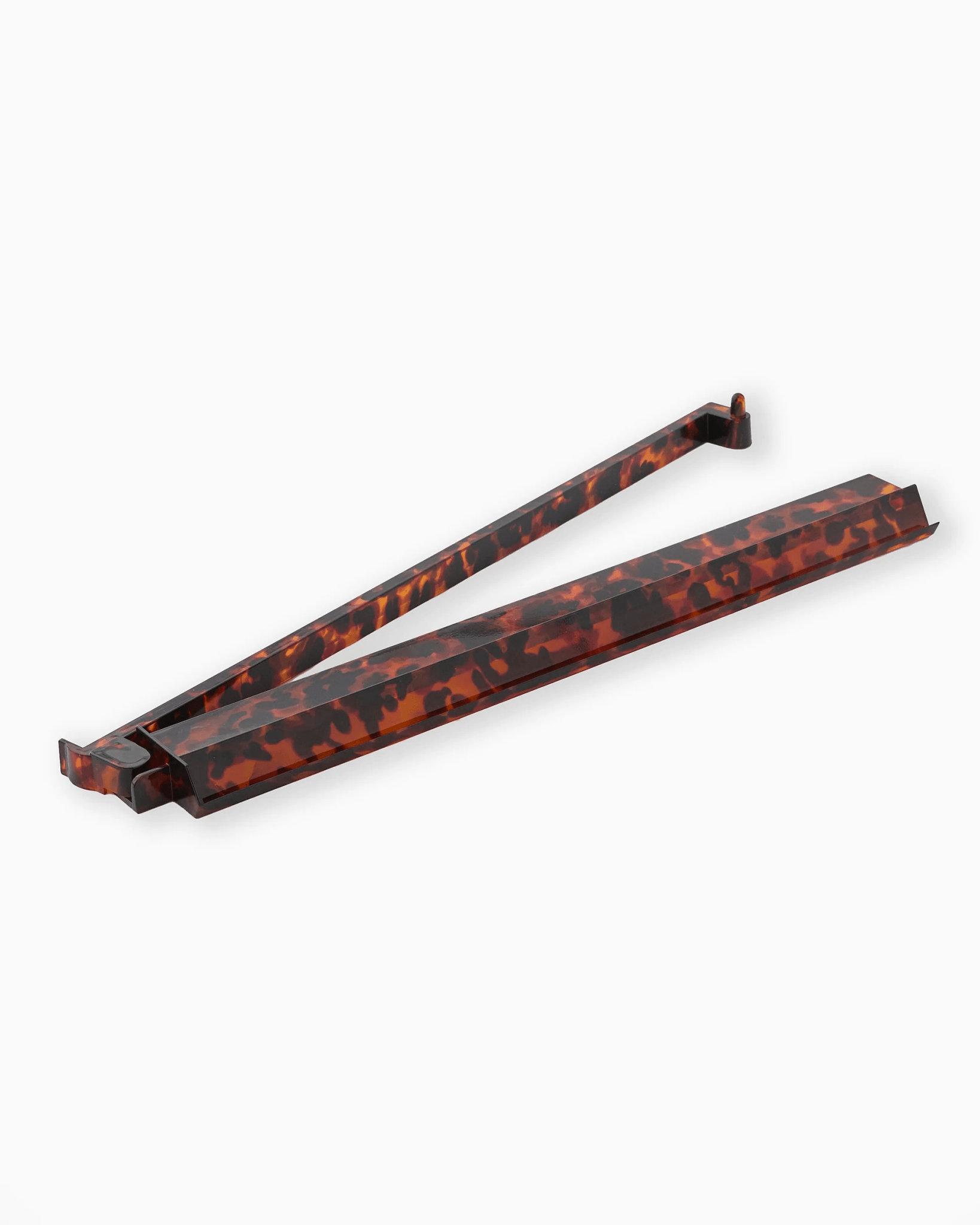 Tortoise shell print rack and pusher for mahjong tiles