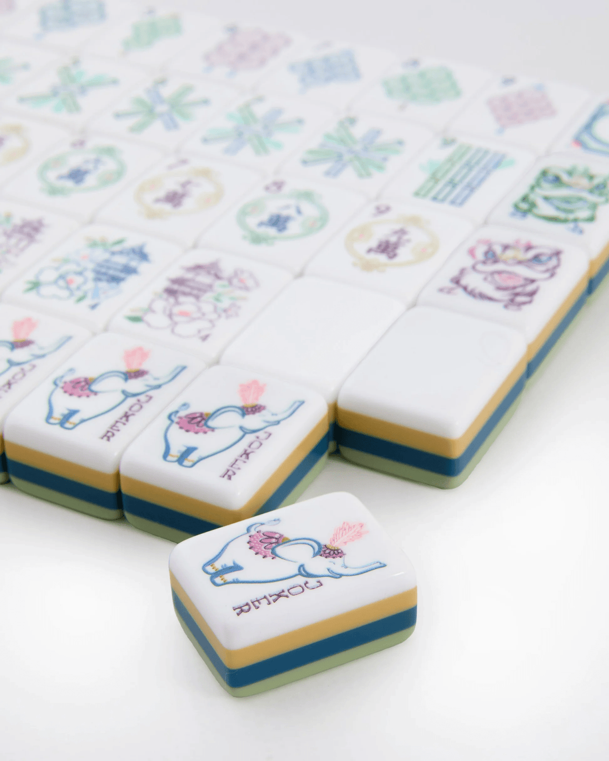 Mahjong tiles from the Willow collection