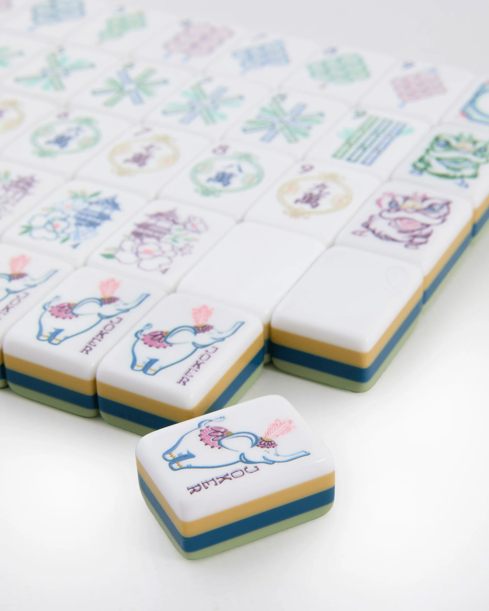 Mahjong tiles from the Willow collection