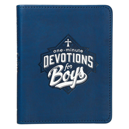 One-Minute Devotions for Boys in a faux leather cover