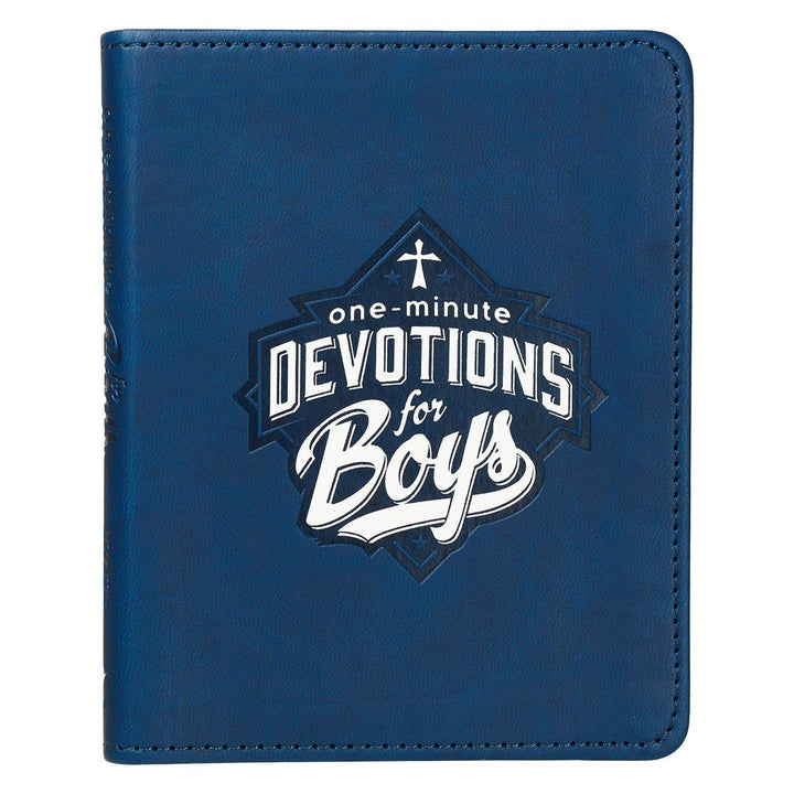 One-Minute Devotions for Boys in a faux leather cover
