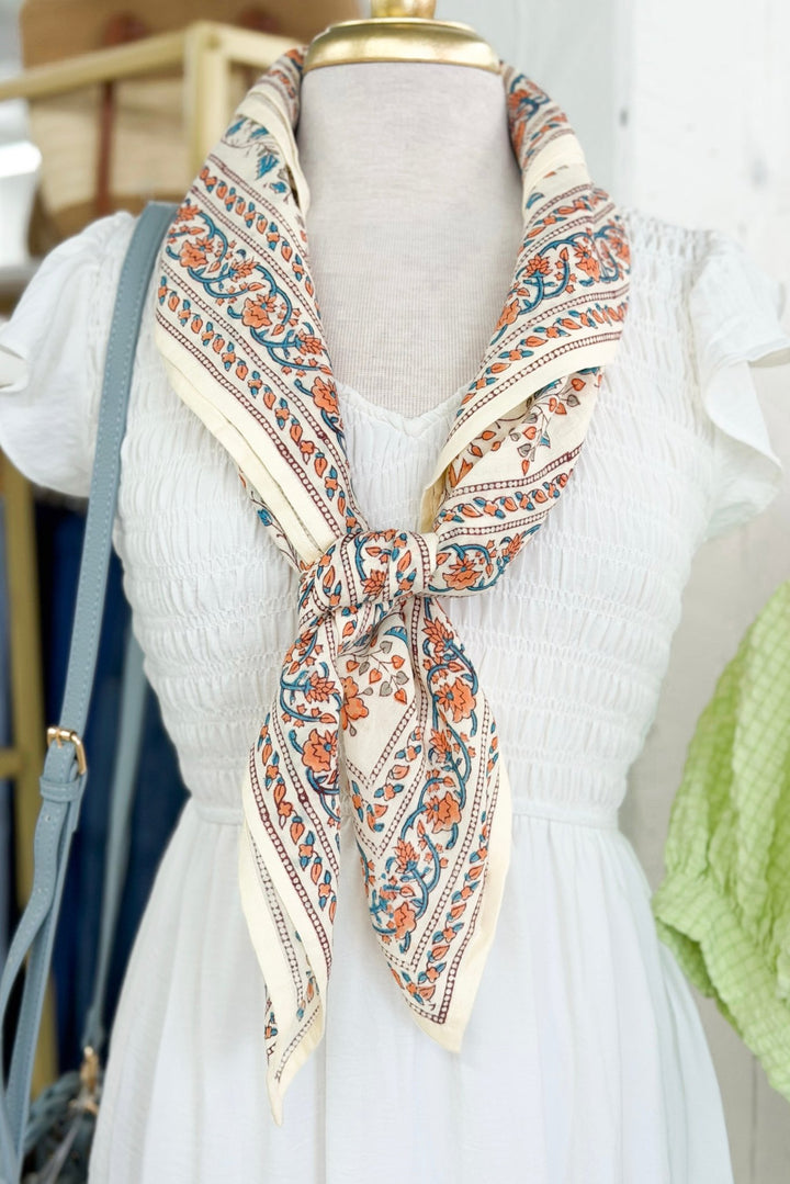 Orange Multi Printed Scarf - Lavish Boutique Accessories