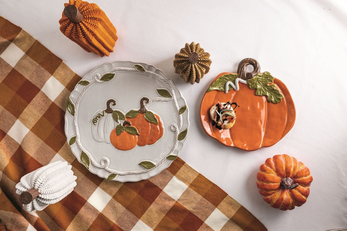 Pumpkin serving platter for fall entertaining