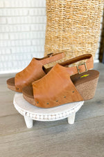 Division Tan Ankle Wedge