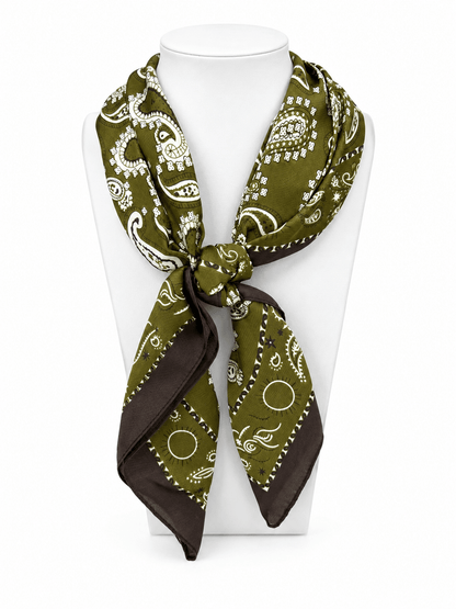 Paisley Border Scarf - Lavish Boutique08-ACCESSORIES