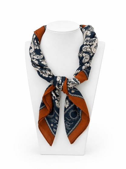 Paisley Border Scarf - Lavish Boutique08-ACCESSORIES