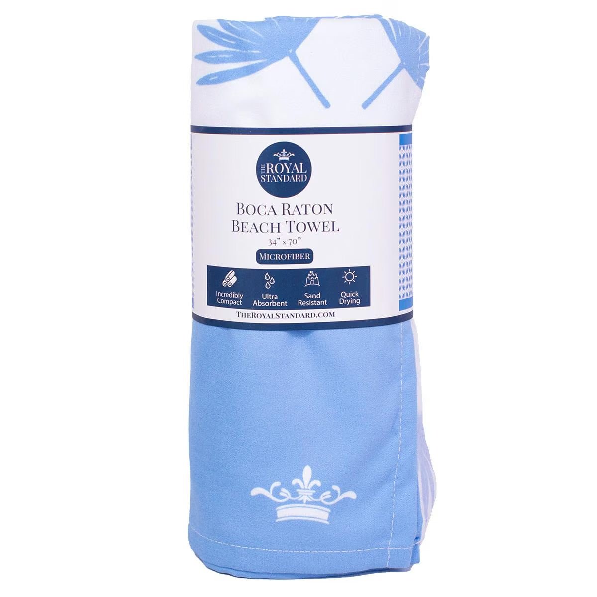 Palace and White Boca Raton Beach Towel - Lavish Boutique Accessories