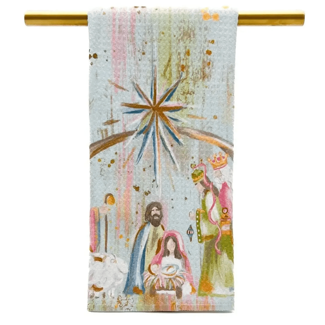 Pastel Nativity Tea Towel - Lavish Boutique 310 Home - Gift