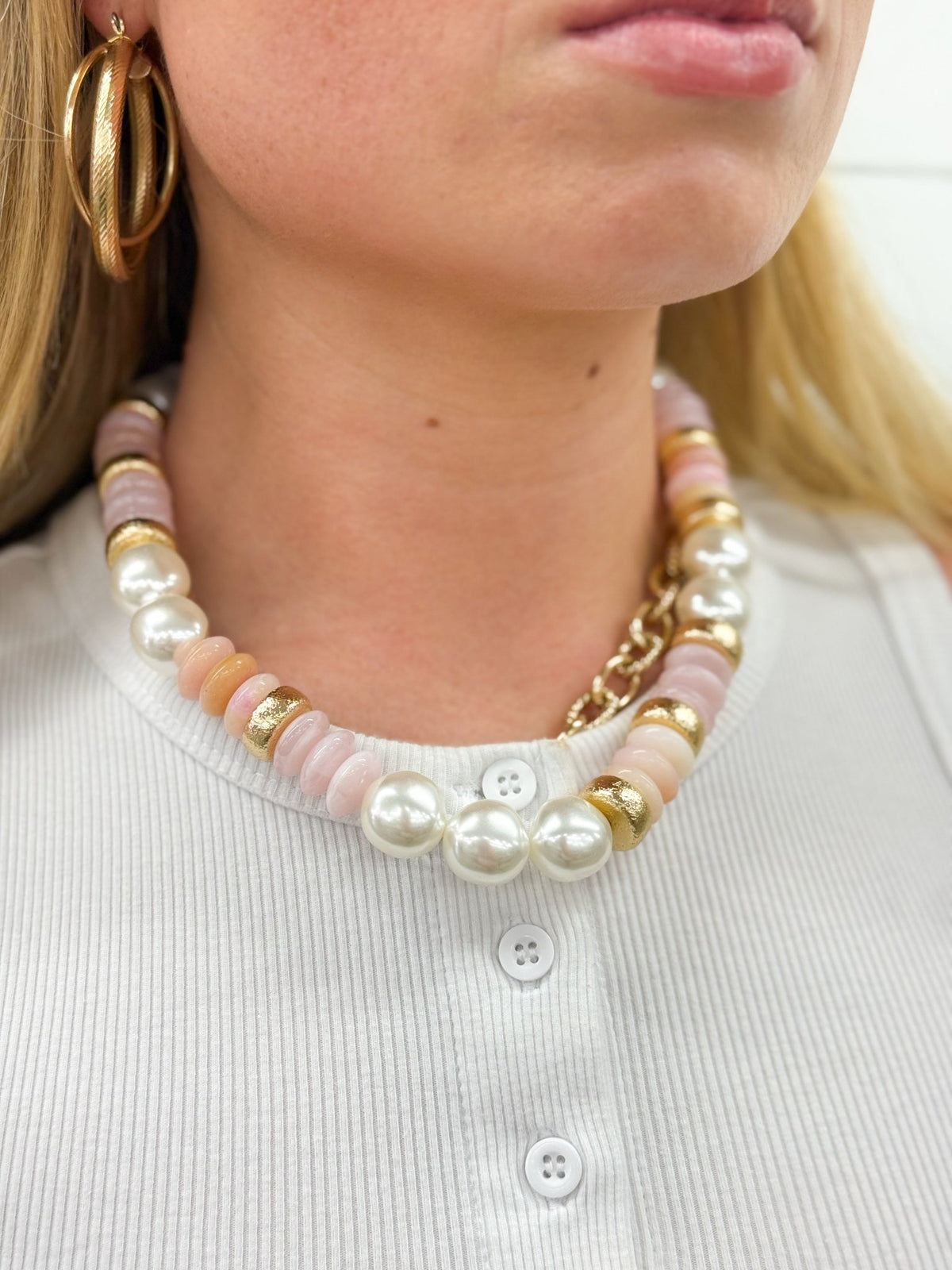 Pearl & Beads Necklace - Lavish Boutique09-JEWELRY