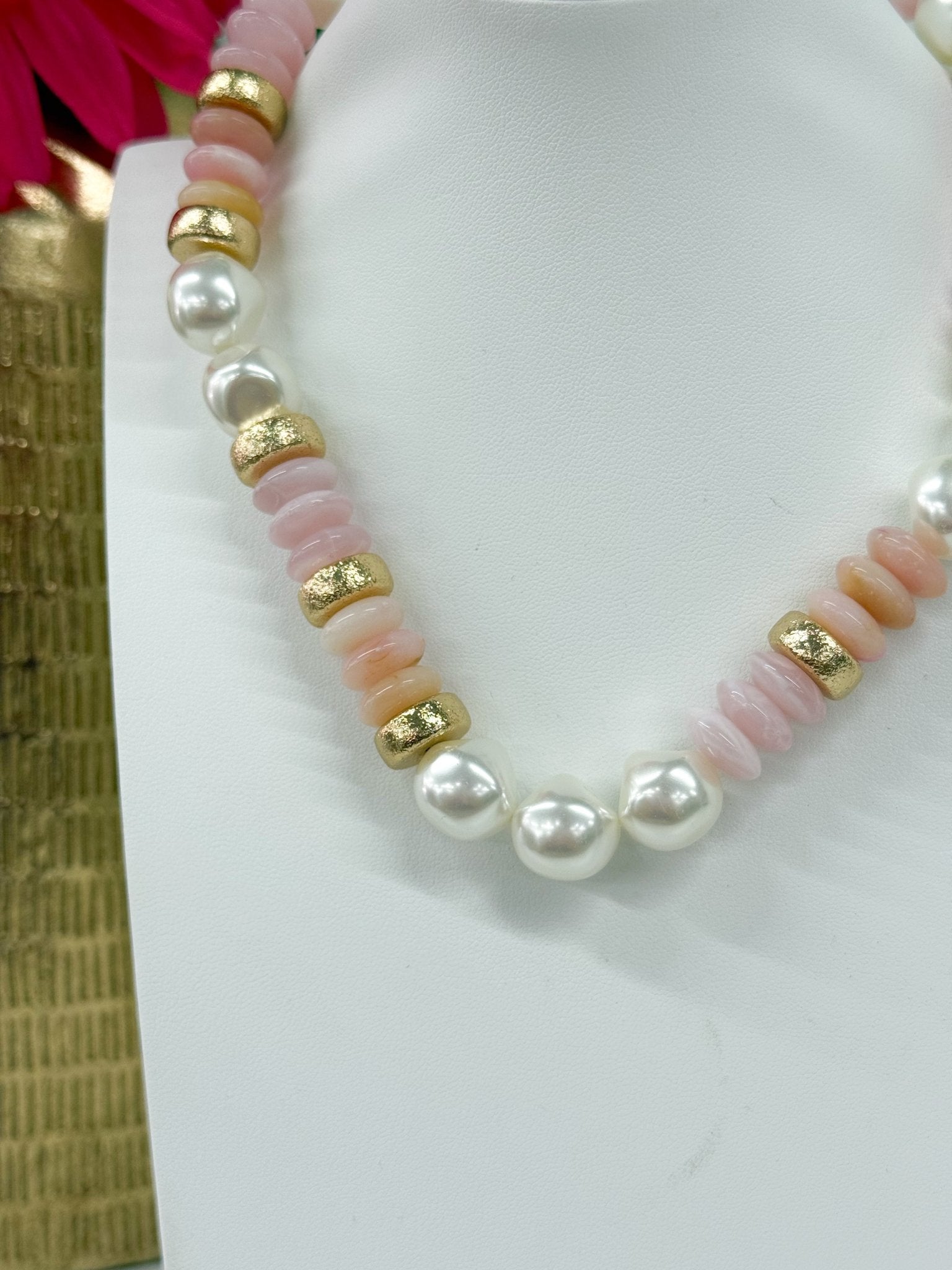 Pearl & Beads Necklace - Lavish Boutique09-JEWELRY
