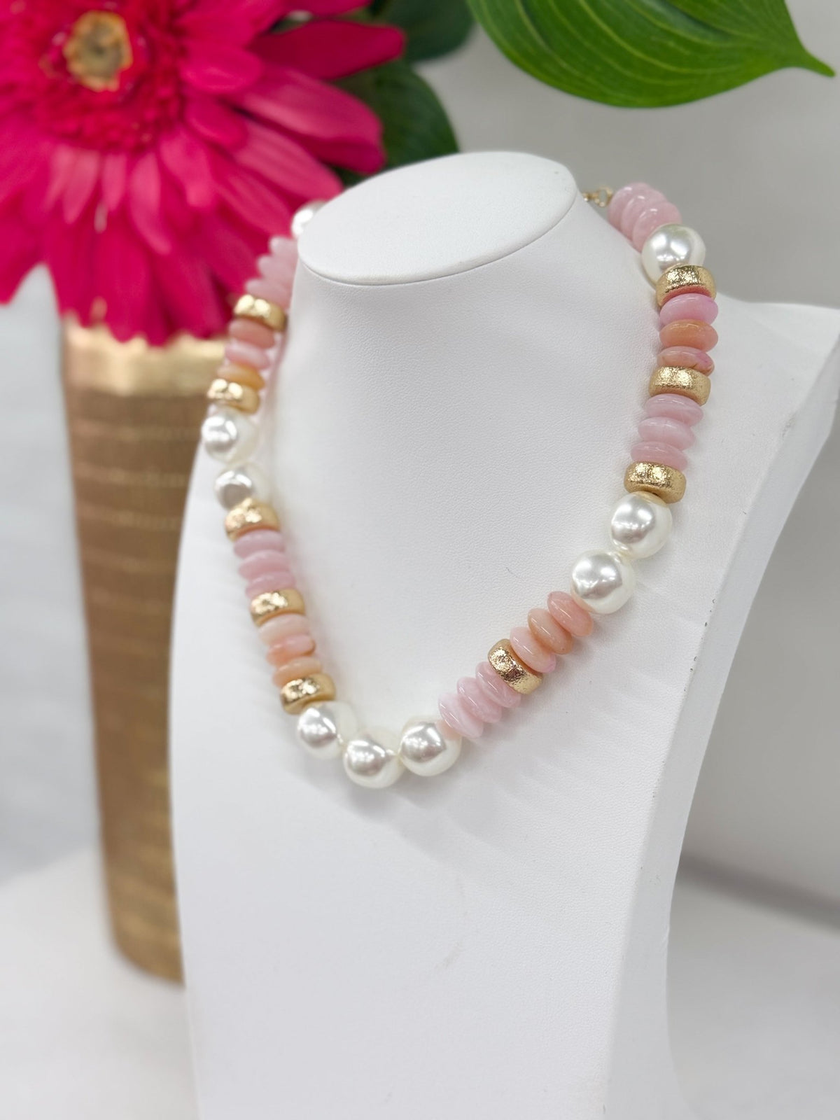 Pearl & Beads Necklace - Lavish Boutique09-JEWELRY