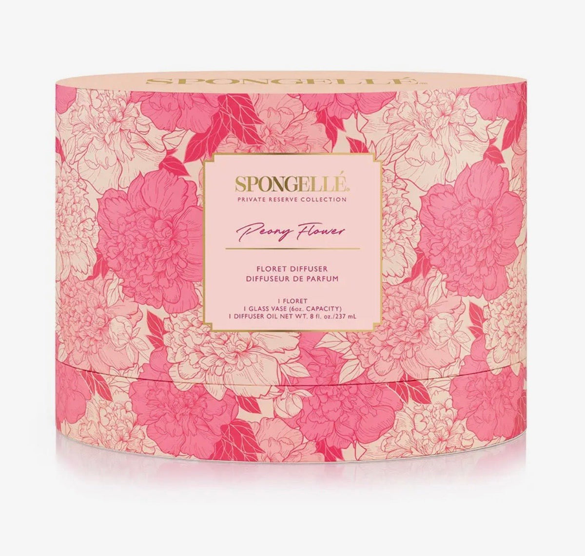 Peony floret diffuser set in gift packaging