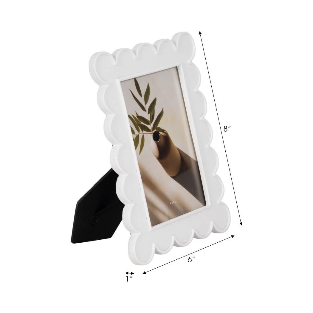 Photo Frame - Resin with Decorative Scalloped Edge - Lavish Boutique11-GIFTS