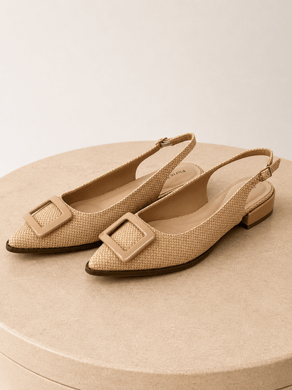 Pierre Dumas Buckle Slingback Flat - Lavish Boutique10-SHOES