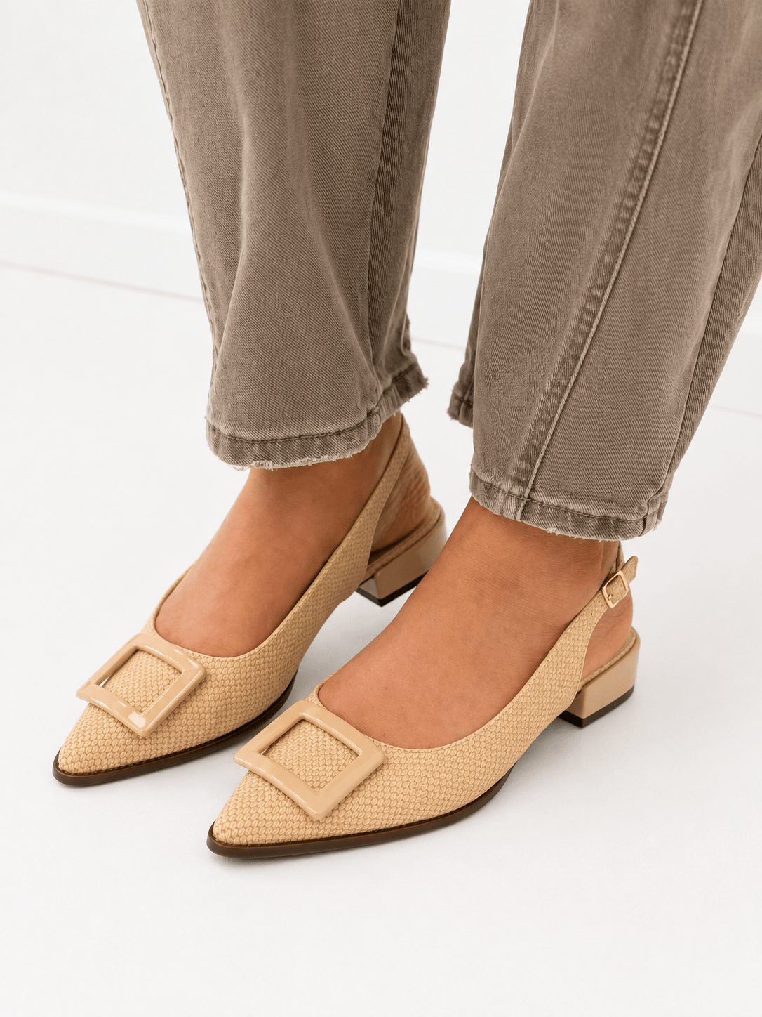 Pierre Dumas Buckle Slingback Flat - Lavish Boutique10-SHOES