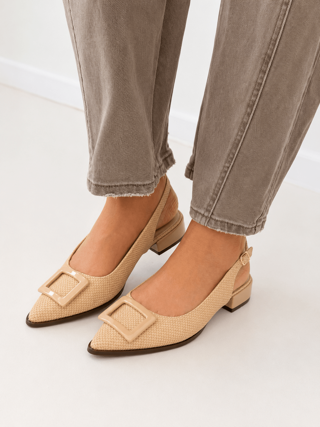 Pierre Dumas Buckle Slingback Flat - Lavish Boutique10-SHOES