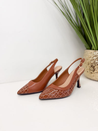 Pierre Dumas Croco Kitten Heel - Lavish Boutique10-SHOES