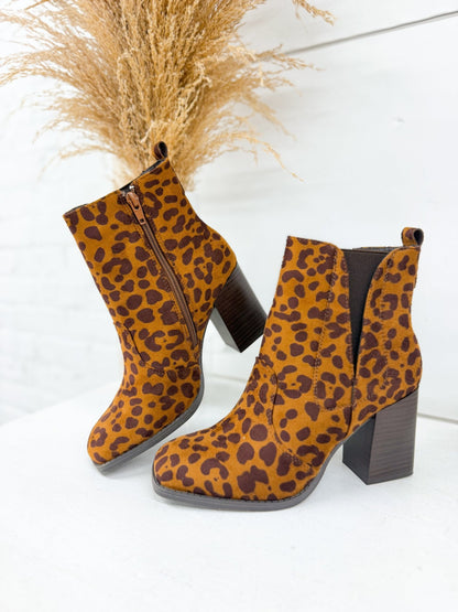 Pierre Dumas Printed Block Heel Ankle Boots - Lavish Boutique10-SHOES