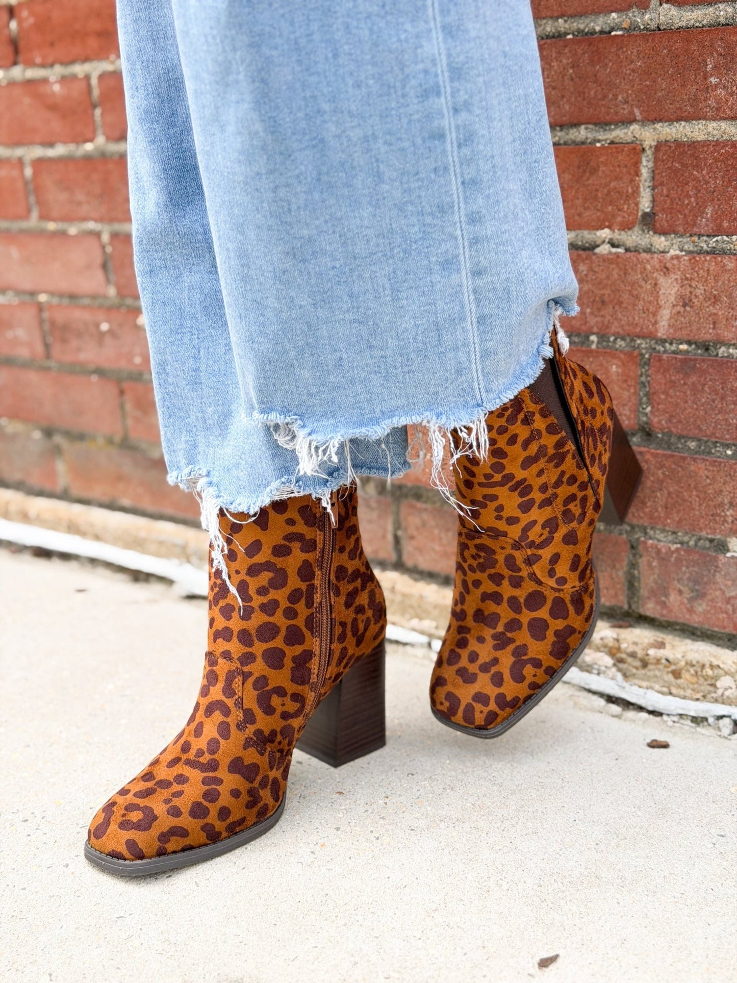 Pierre Dumas Printed Block Heel Ankle Boots - Lavish Boutique10-SHOES