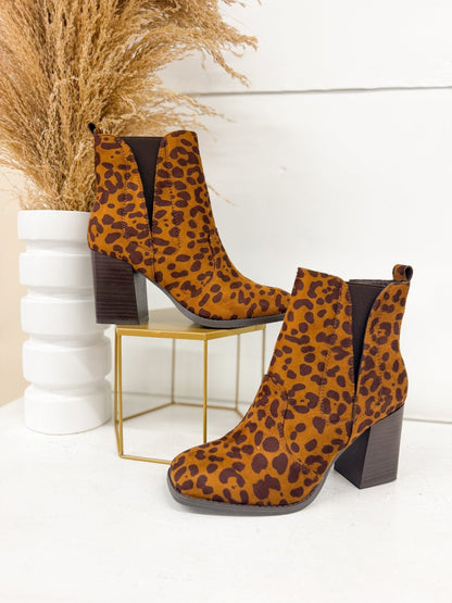 Pierre Dumas Printed Block Heel Ankle Boots - Lavish Boutique10-SHOES