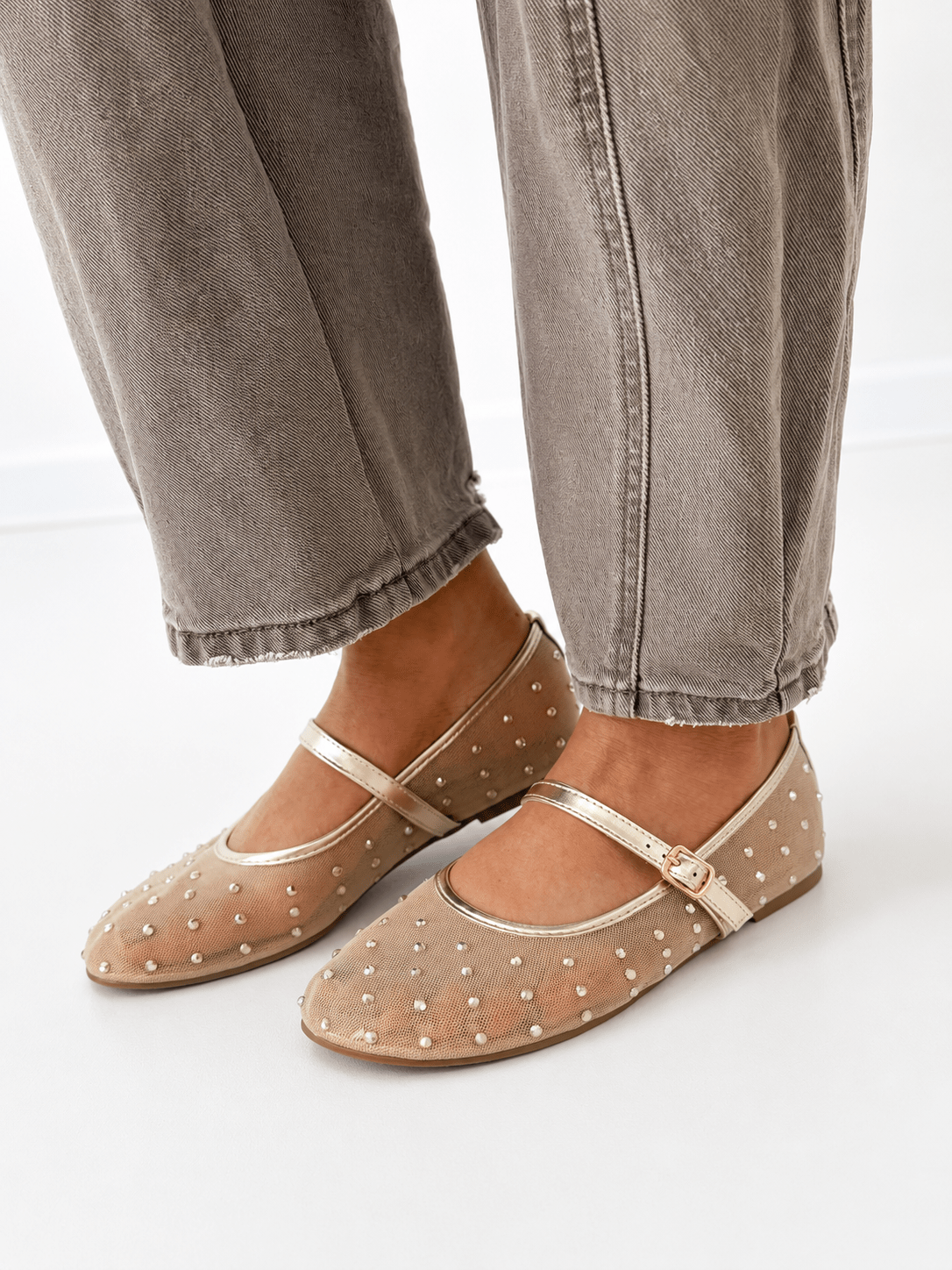 Pierre Dumas Rhinestone Mary Jane Flat - Lavish Boutique10-SHOES
