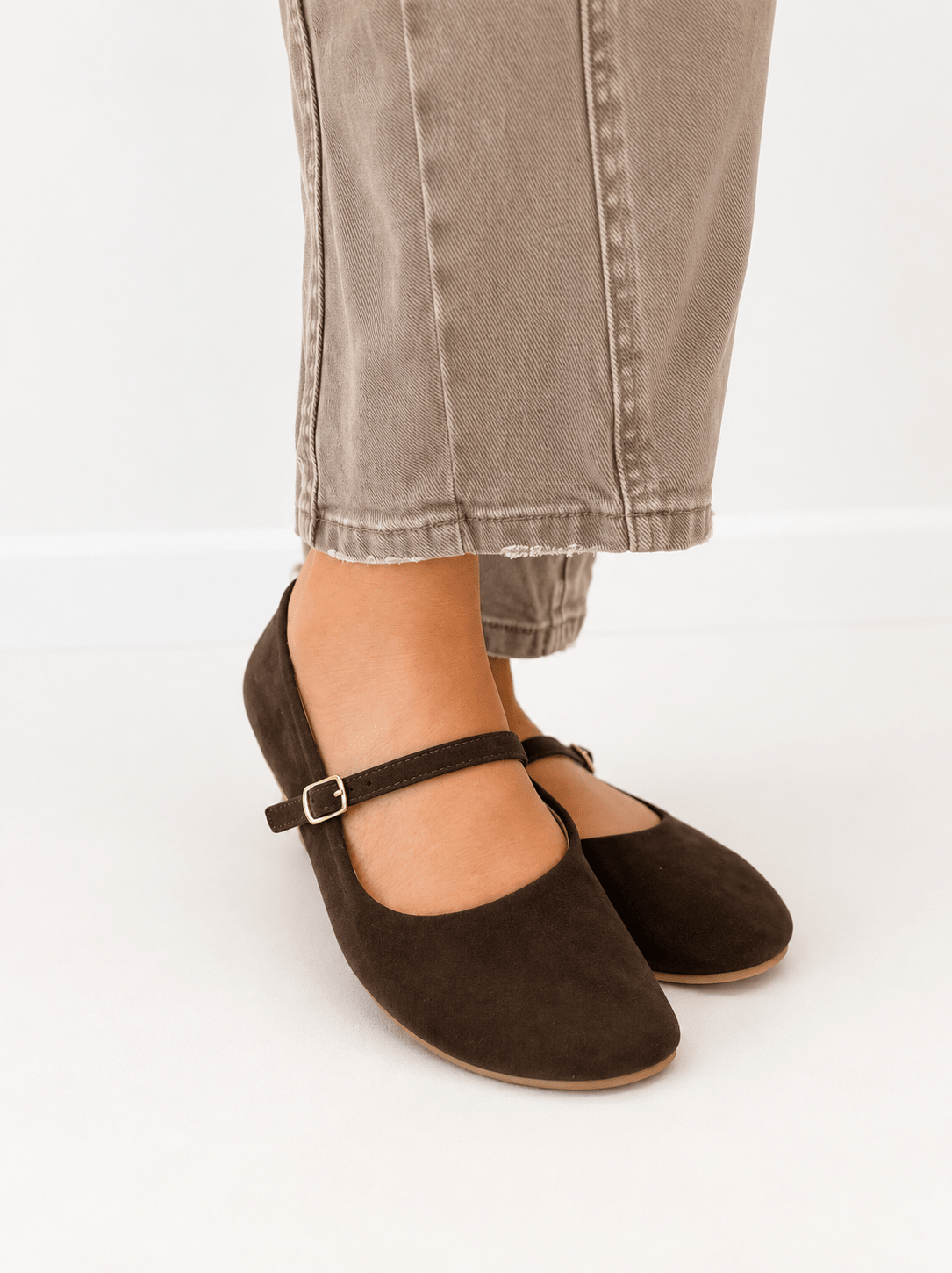 Pierre Dumas Strap Suede Flats - Lavish Boutique10-SHOES