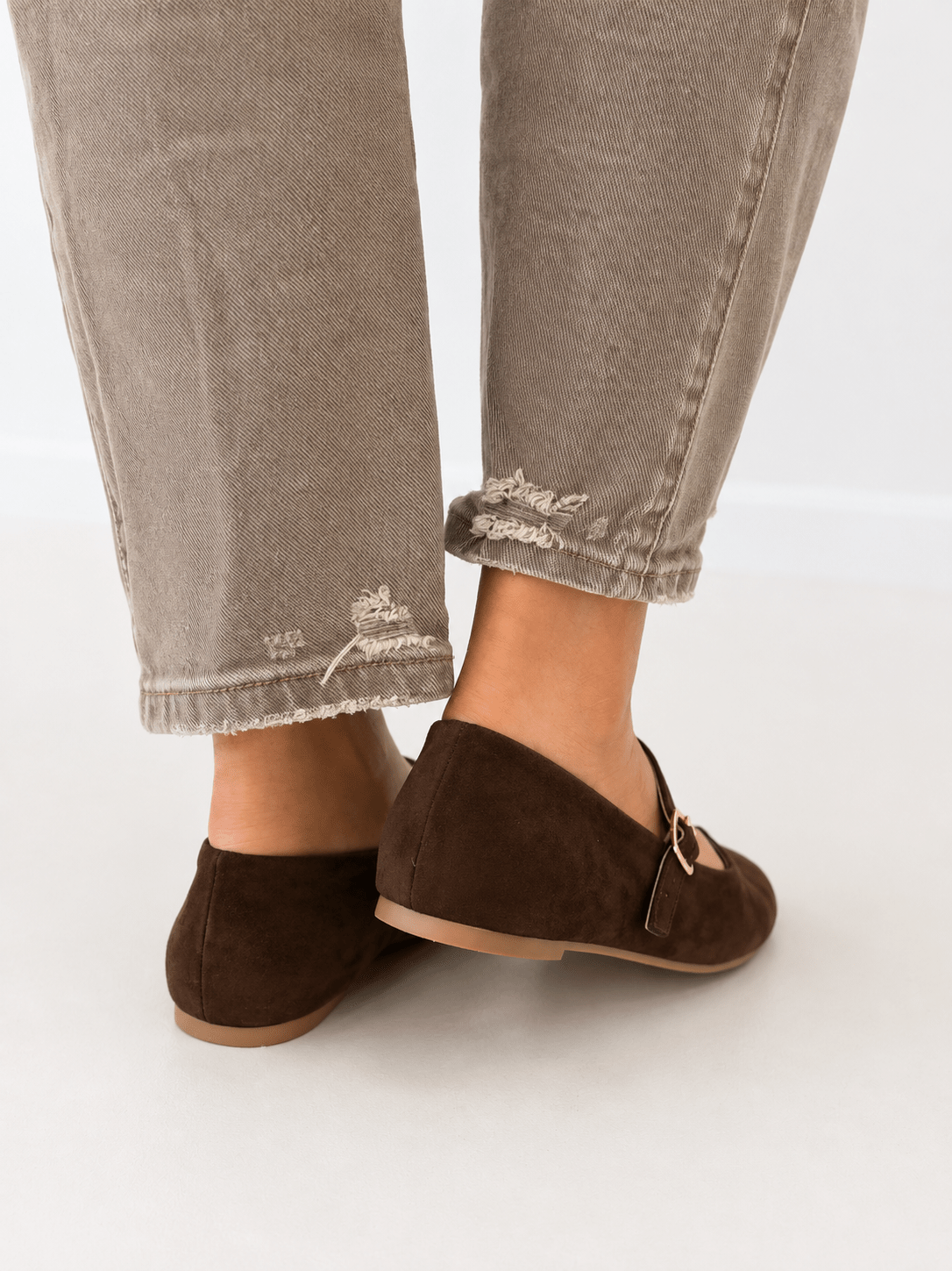 Pierre Dumas Strap Suede Flats - Lavish Boutique10-SHOES