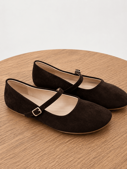 Pierre Dumas Strap Suede Flats - Lavish Boutique10-SHOES