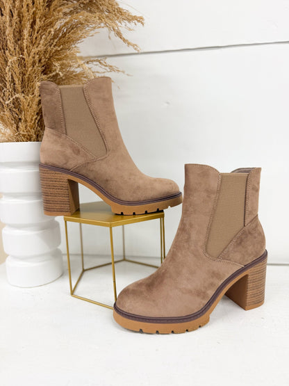 Pierre Dumas Suede Block Heel Ankle Boots - Lavish Boutique10-SHOES
