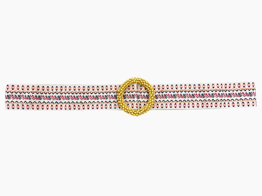 Pink and Black Luxe Patterned Belt - Lavish Boutique Accessories