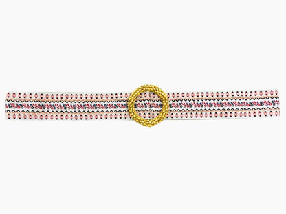 Pink and Black Luxe Patterned Belt - Lavish Boutique Accessories