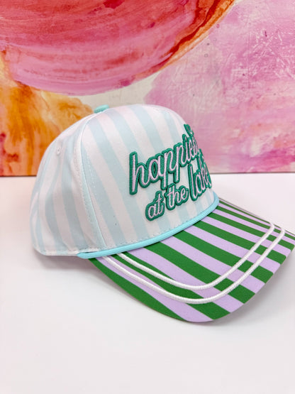 Happiest at the Lake hat in a multicolour design