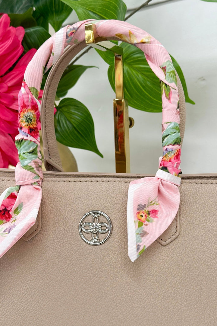 Primrose Scarf Crossbody Bag - Beige - Lavish BoutiqueAccessories