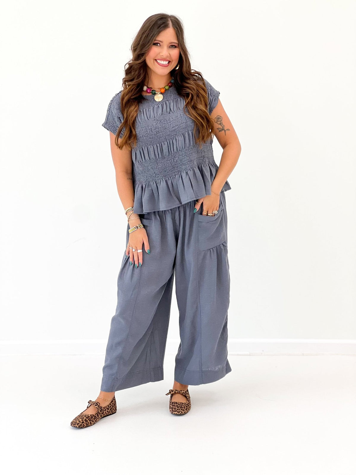 Rae Mode Ruched Top - Lavish Boutique01-TOPS