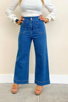 Denim Straight Leg Pocket Pants