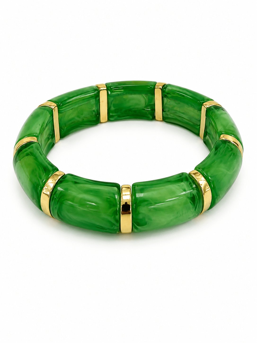 Mixed bead bracelet with a stretch fit