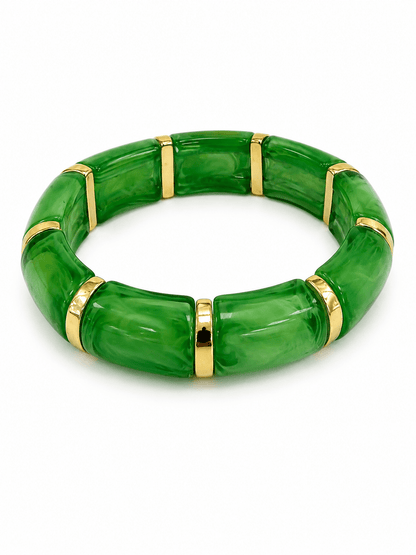 Mixed bead bracelet with a stretch fit