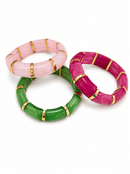 Beaded bracelet with mixed stone and metal beads