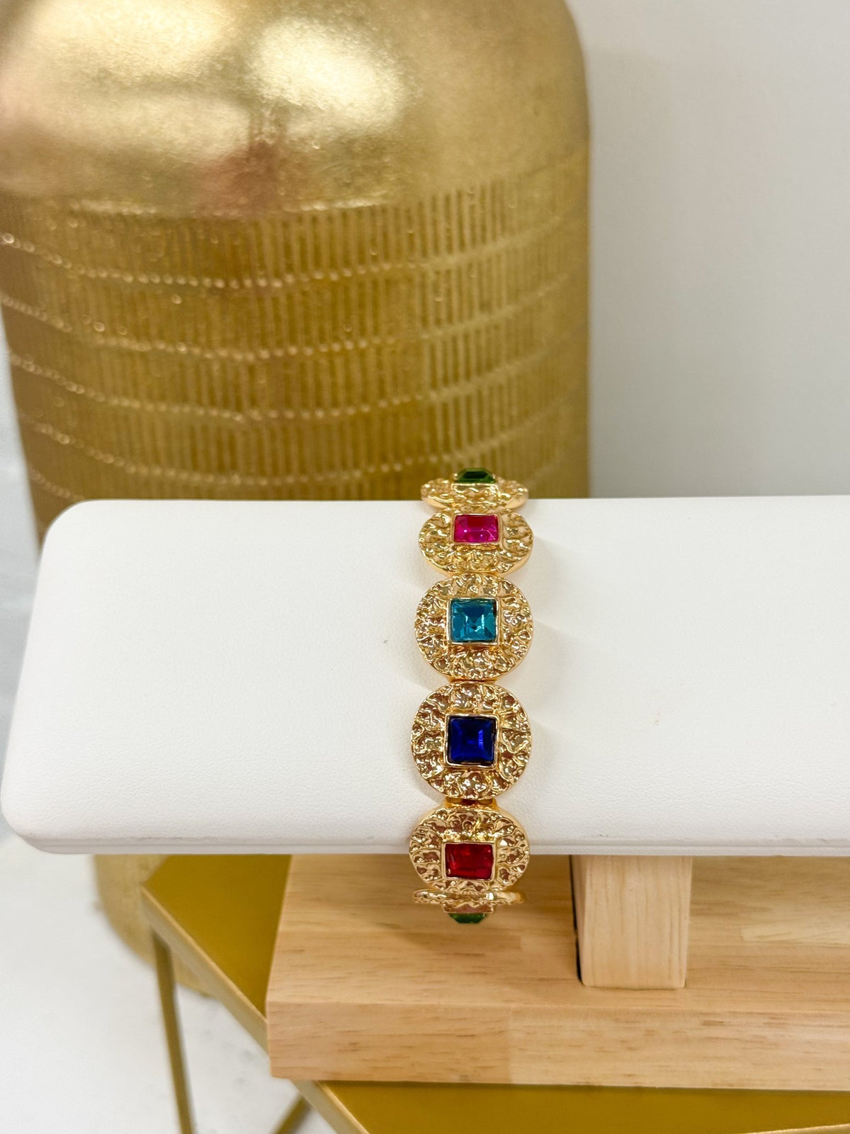 Mixed shape stone bracelet
