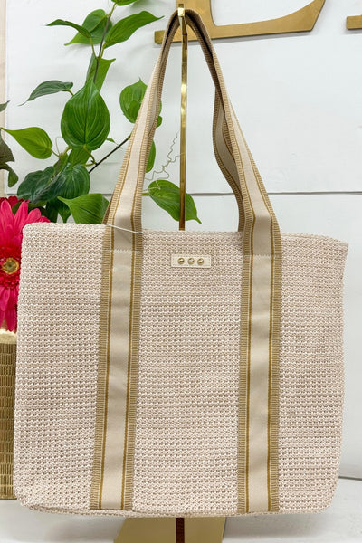 Ruby Raffia Tote Bag – Women's Woven Cream Summer Tote - Lavish BoutiqueAccessories