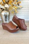 Chocolat Blu Wynn Dark Brown Leather Wedge