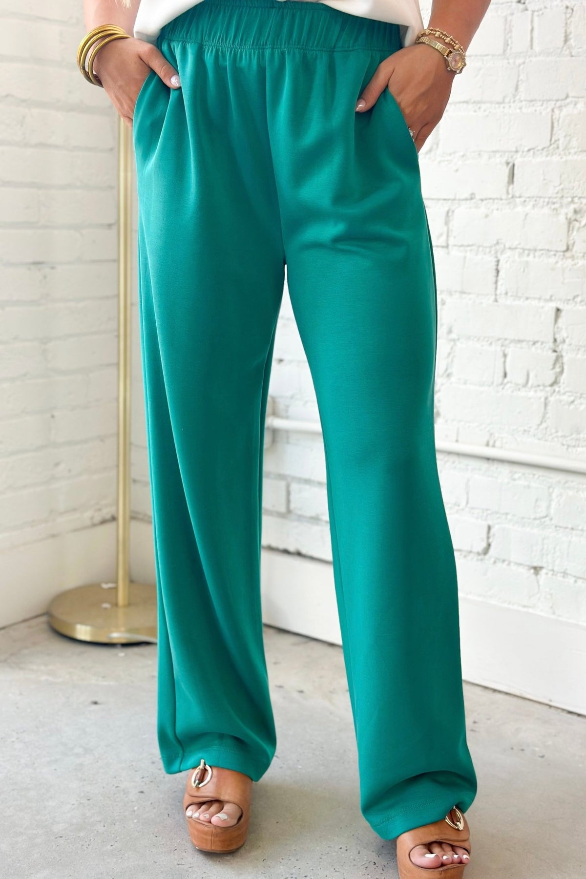 Scuba Elastic Waist Pant - Lavish Boutique02-BOTTOMS