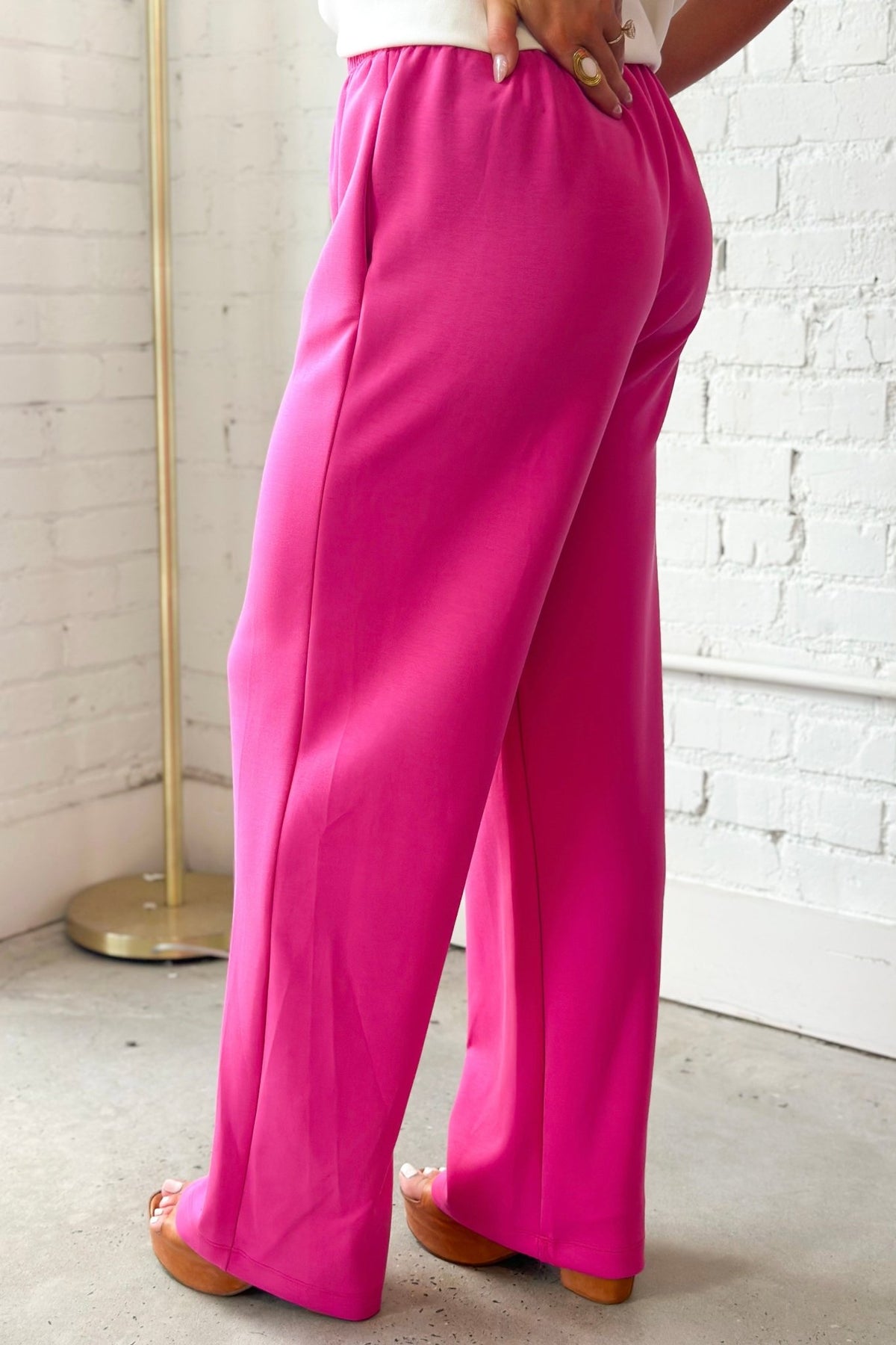 Scuba Elastic Waist Pant - Lavish Boutique02-BOTTOMS