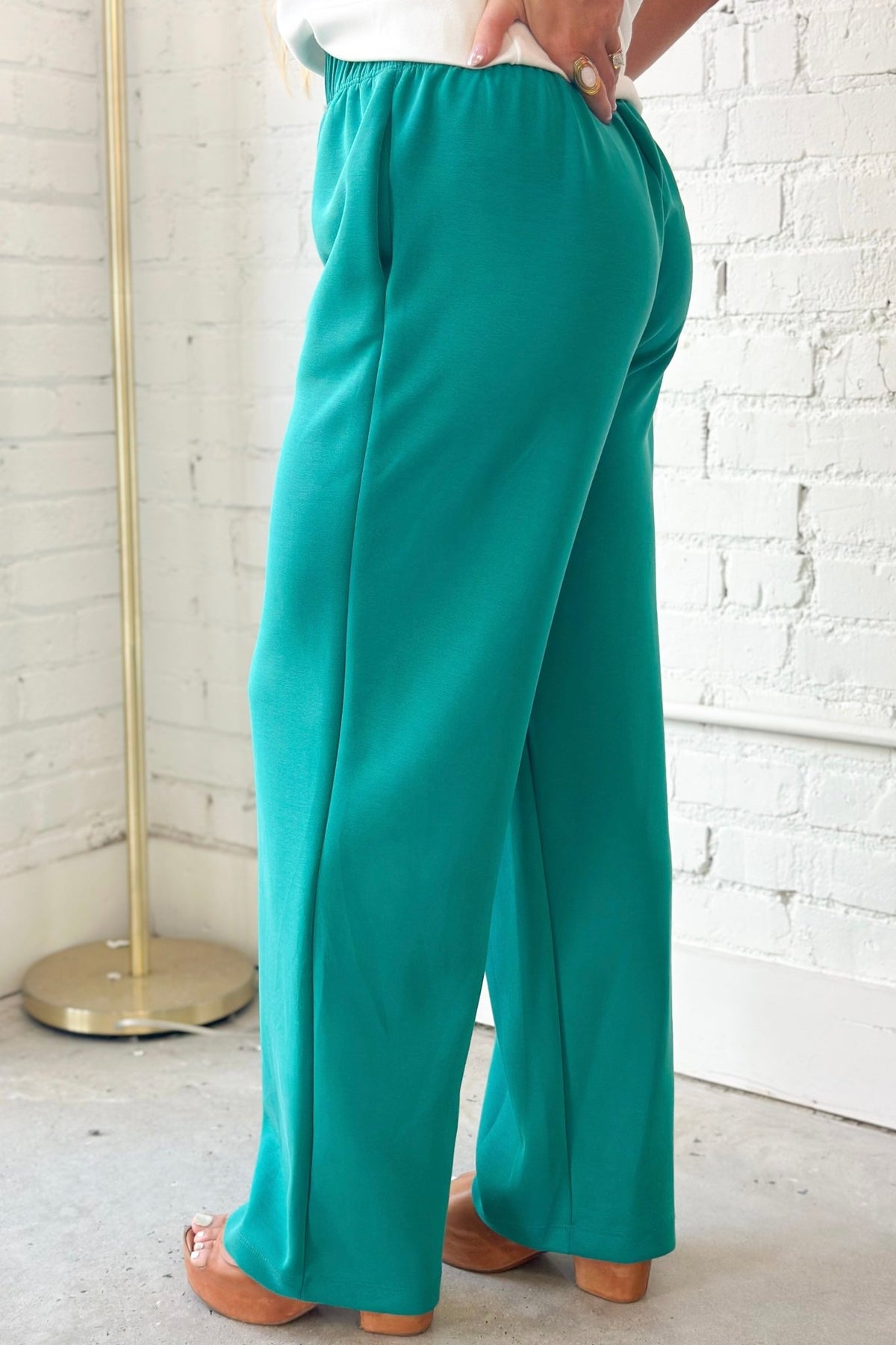 Scuba Elastic Waist Pant - Lavish Boutique02-BOTTOMS