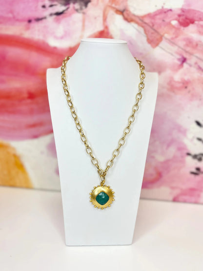 Natural amazonite bead necklace
