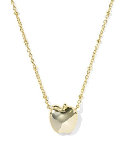 Kendra Scott Apple Short Pendant Necklace Gold Red Illusion