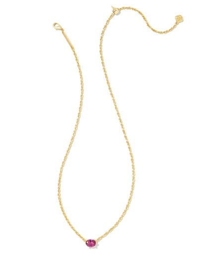 Kendra Scott Cailin Crystal Pendant Necklace Gold Purple Crystal